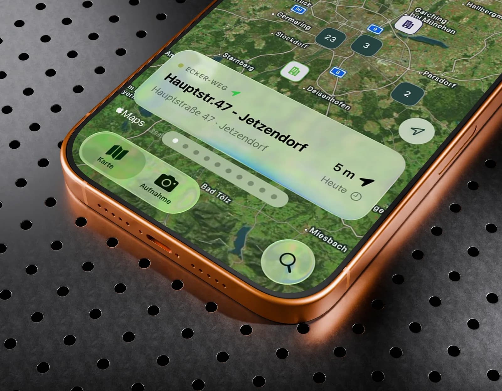 PixAtlas App: alle Baustellen der Region als gruppierte Pins